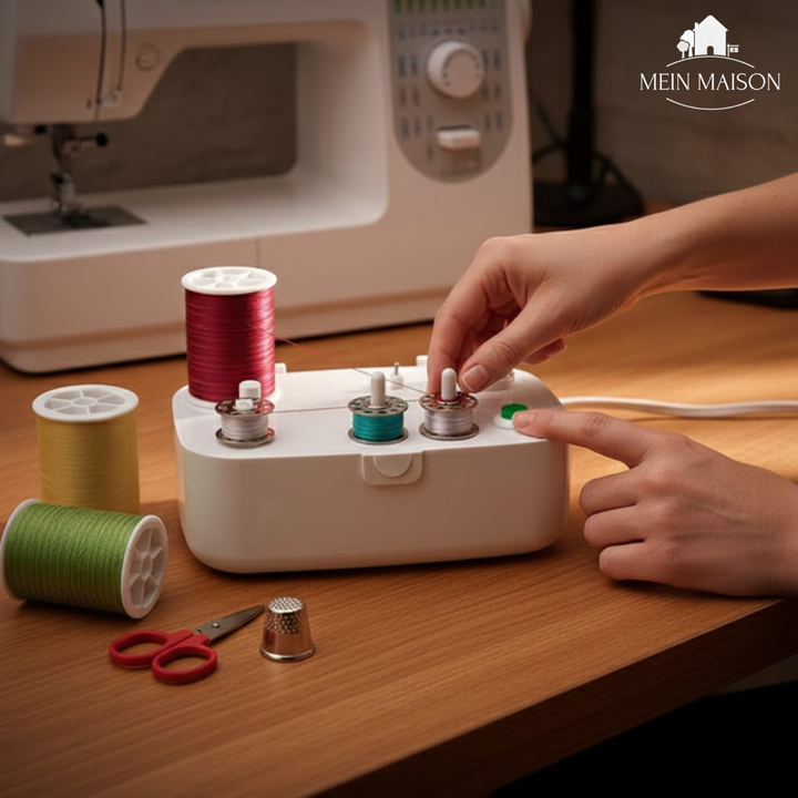 Automatischer Spulenwickler für effizientes Nähen. Perfektes Nähzubehör für DIY & Handarbeit.