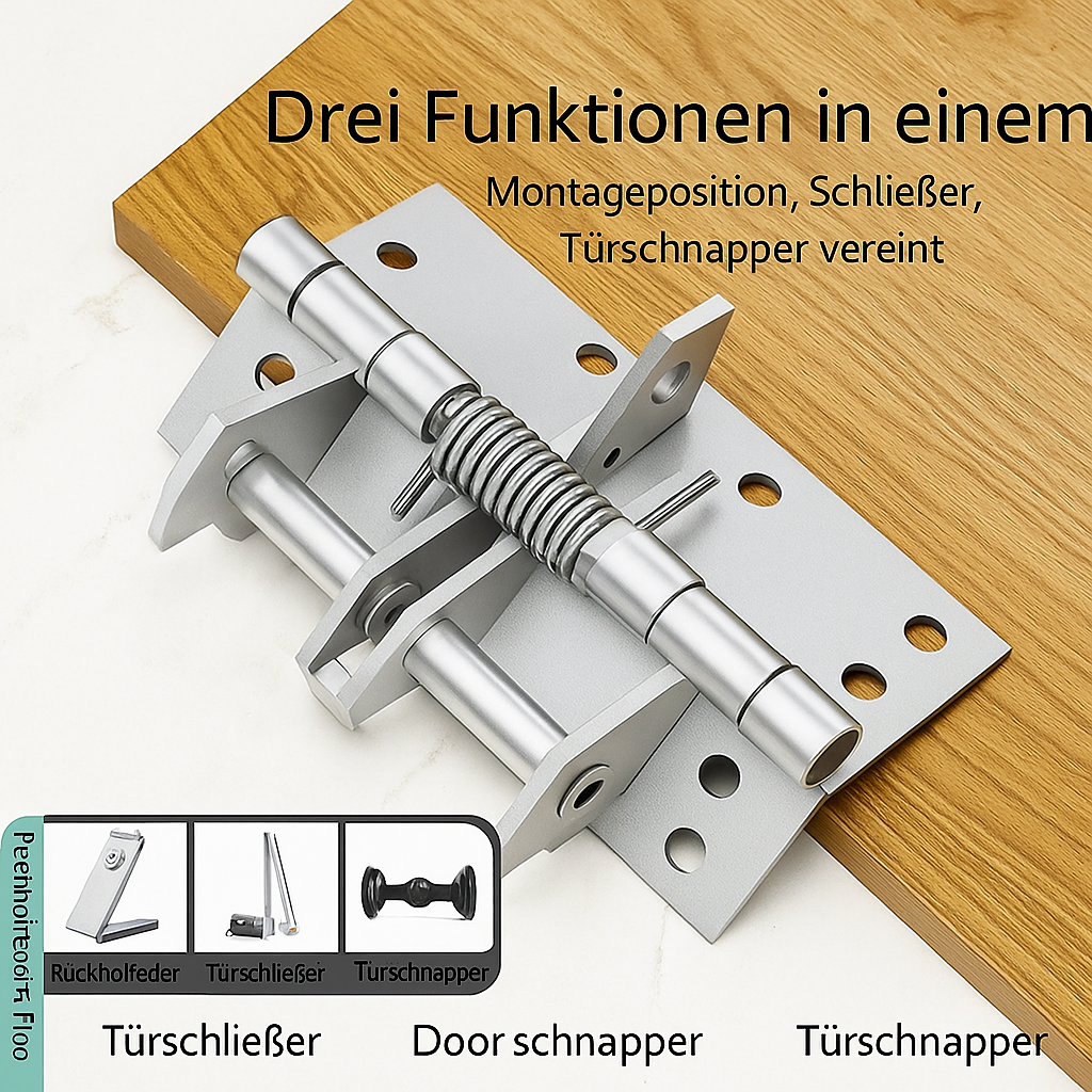 Leiser Türschließer QuietClose Duo aus Metall. Sorgt für geräuschloses Schließen der Tür & erhöhten Wohnkomfort.
