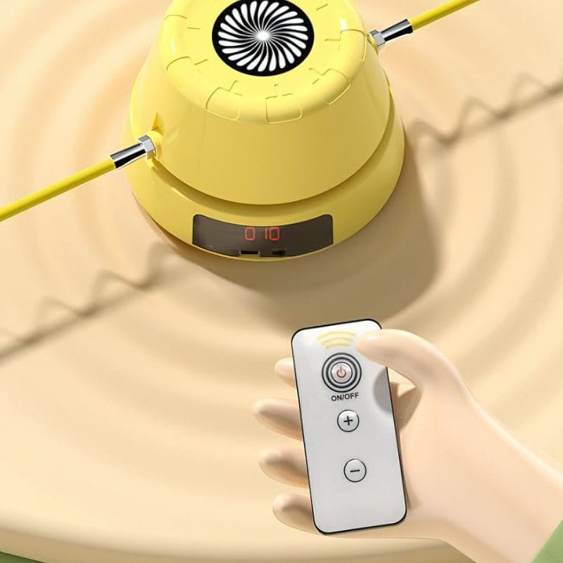Kinder-Hüpfspielzeug für drinnen: Automatisches Seilspringen ohne echtes Seil.