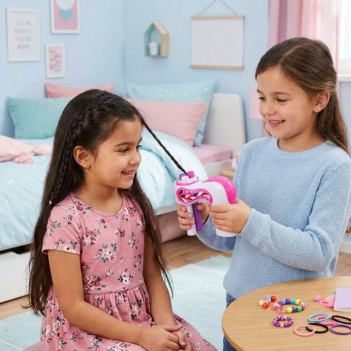 Automatisches Haarflechtgerät für Kinder, einfach schöne Zöpfe flechten, kreatives DIY-Styling.