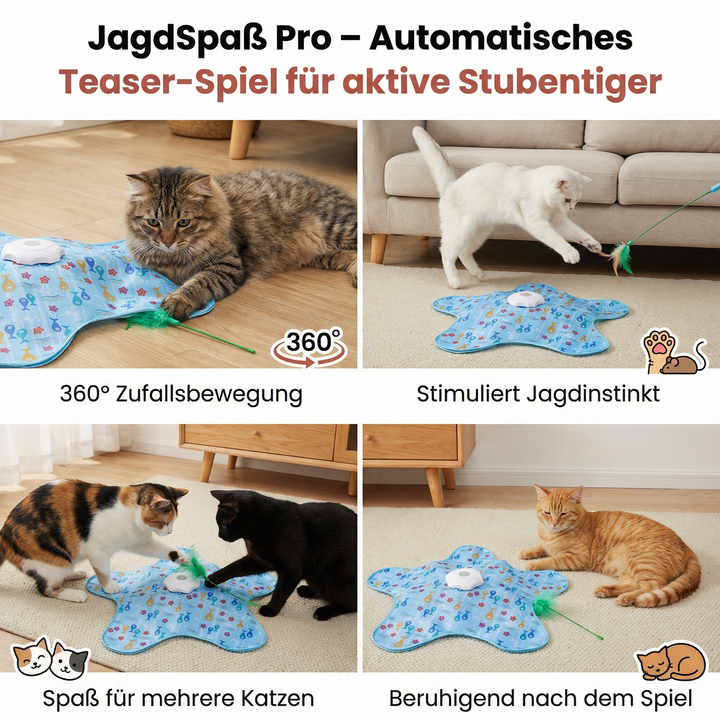 Katzenspielzeug, interaktiv & automatisch. Bietet Katzen Bewegung, fördert Jagdtrieb und Spielspaß.