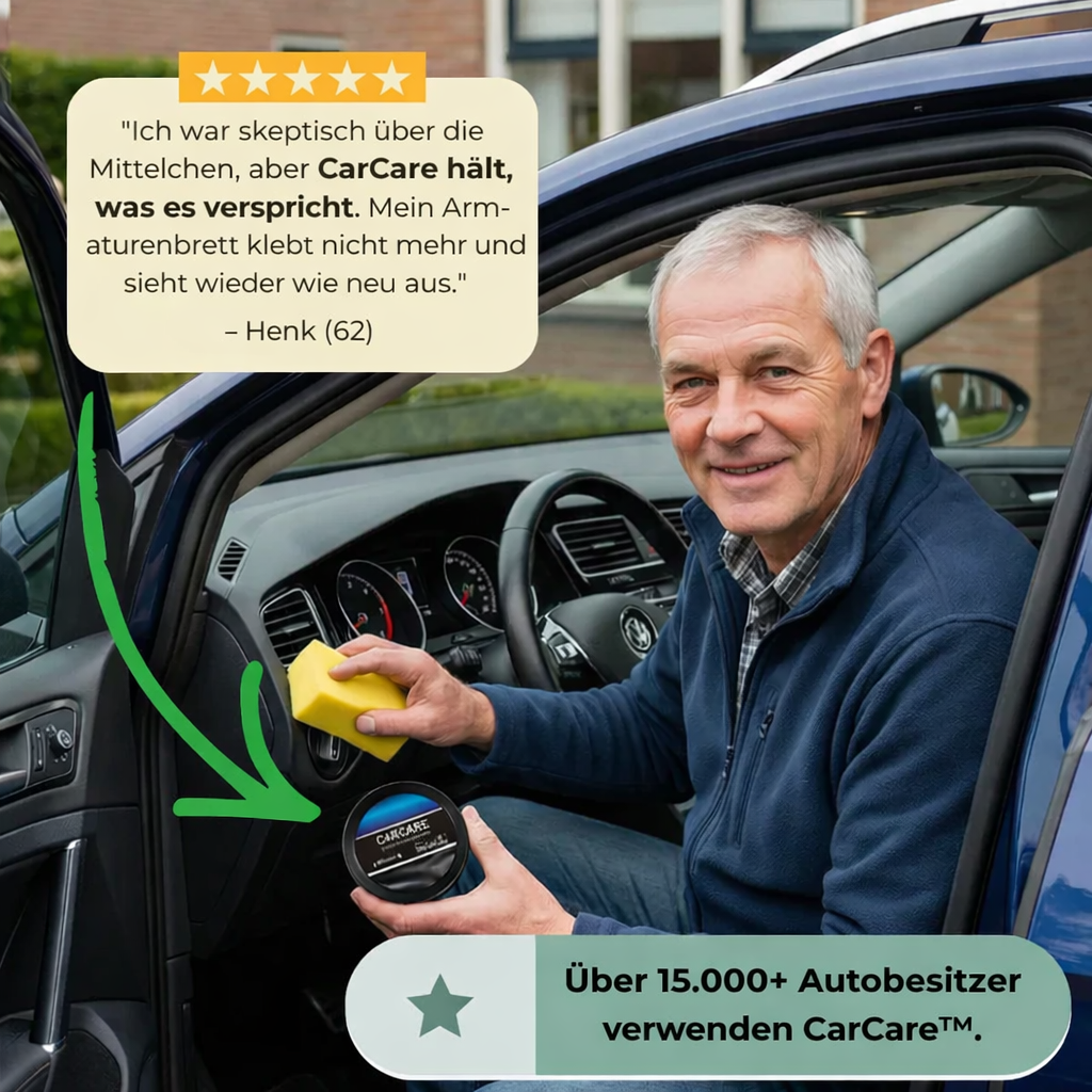 Vorher/Nachher Kunststoff: Glänzendes Auto-Interieur mit farbauffrischender Kunststoffpflege & Schutz.