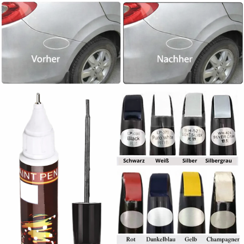 Präziser Lackstift zur effektiven Kratzerentfernung am Auto; schützt den Autolack mit Oberflächenschutz.