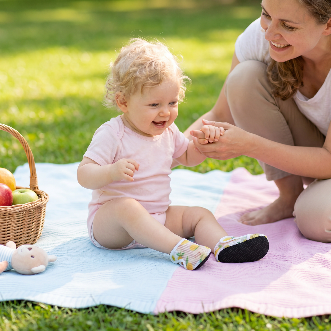 Fruchtige Kleinkinderschuhe für Sommer, rutschfeste Barfußschuhe für Mädchen und Jungen.