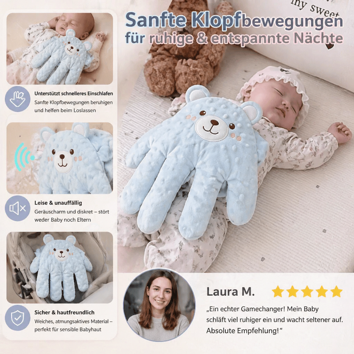 Eltern lieben diese Baby Einschlafhilfe mit Klopffunktion für gesunden, selbstständigen Kinderschlaf.