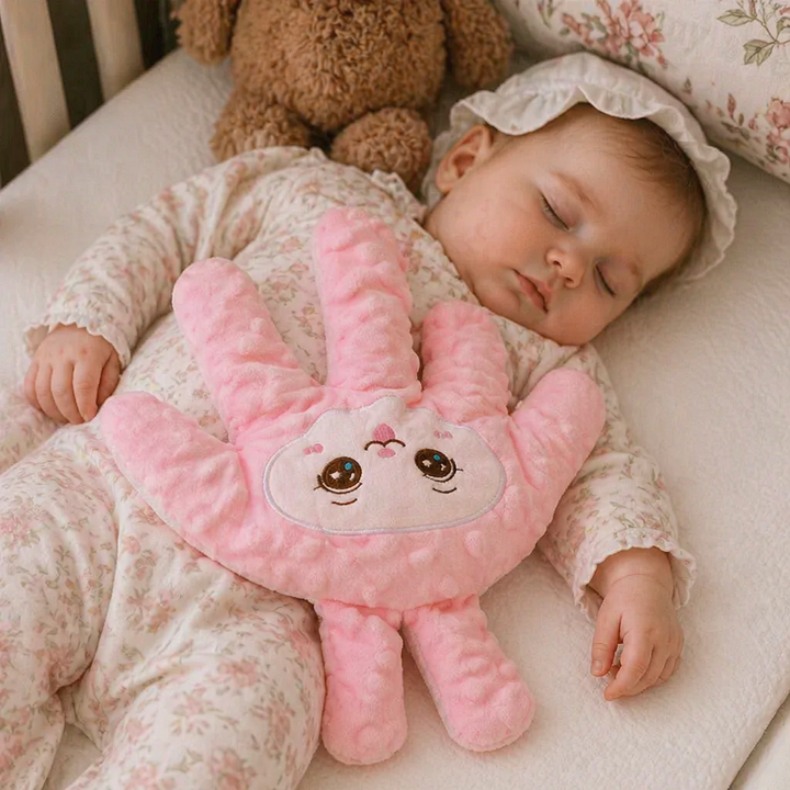 Einschlafhilfe mit Klopffunktion, simuliert Herzschlag, beruhigt Babys für einen tiefen Kinderschlaf.