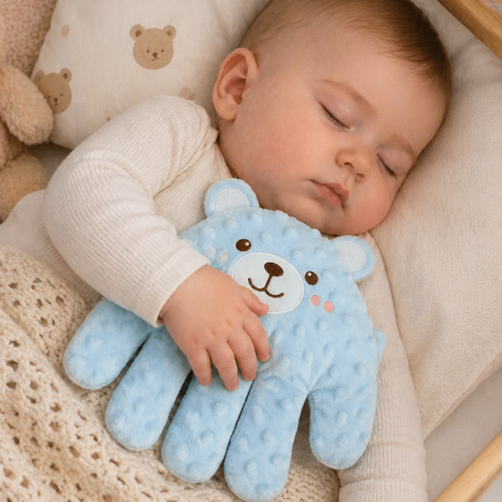 Sanfte Baby Einschlafhilfe unterstützt die Abendroutine mit Klopffunktion für entspannte Babys.