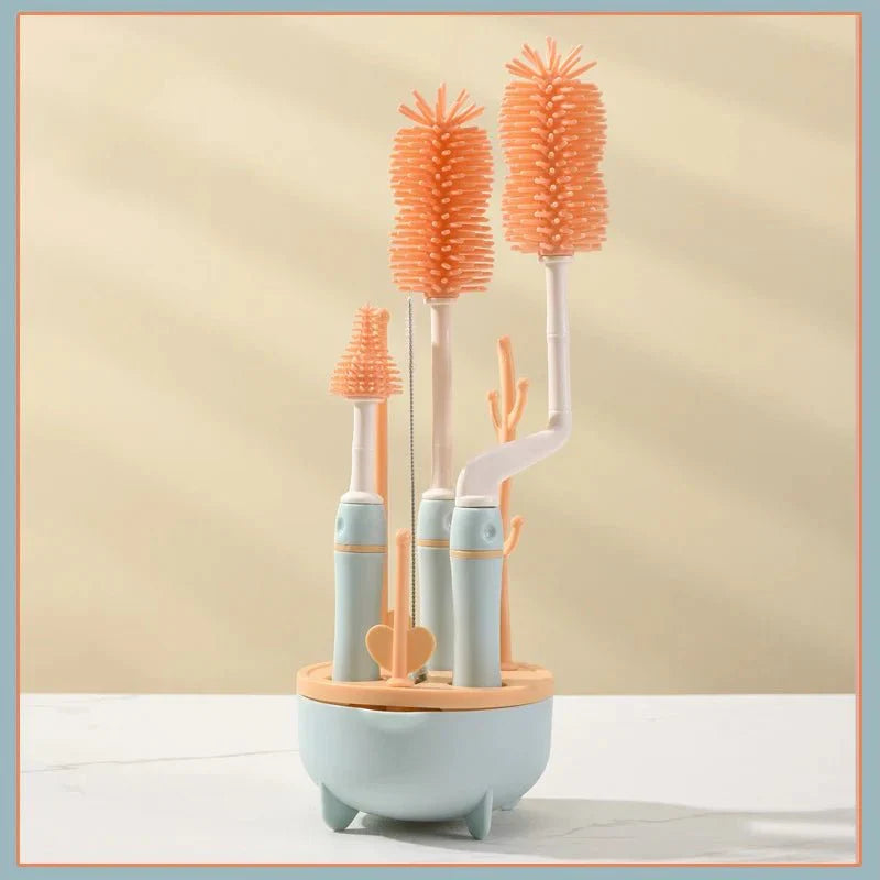 Weiche & effektive Bürsten im Babyflaschen Reinigungsset für sanfte, gründliche Hygiene.