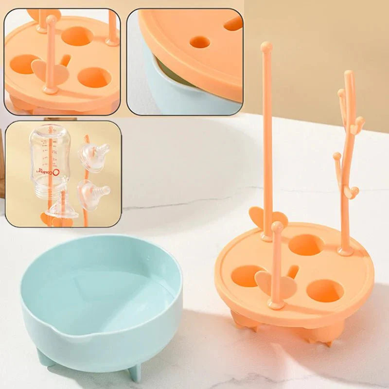 Hygienisches Babyflaschen Reinigungsset zur effektiven Reinigung & Trocknung von Babyflaschen & Saugern.