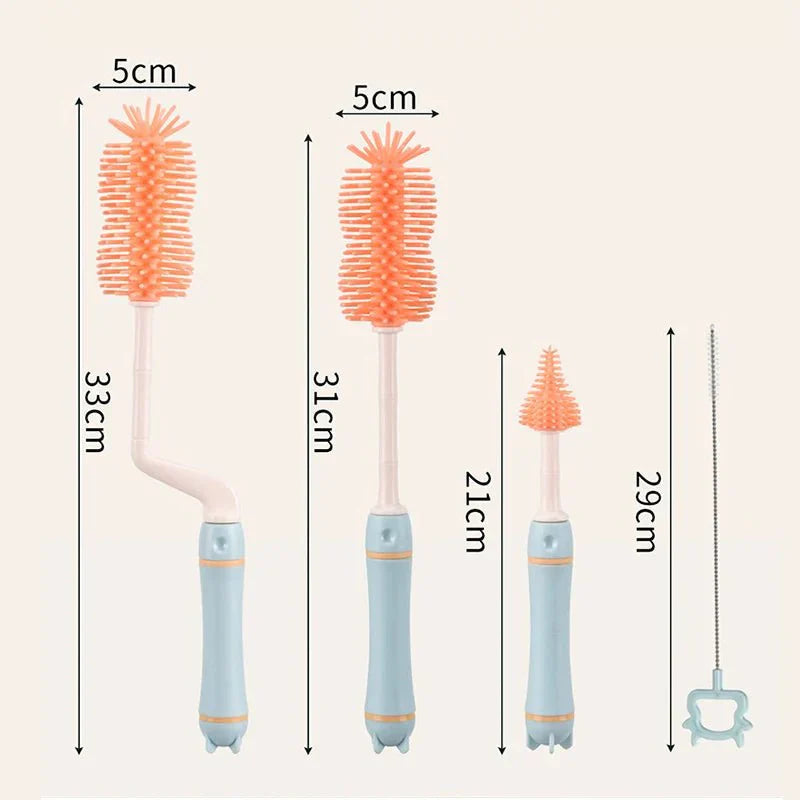 Essentielles Reinigungsset für Neugeborenen-Babyflaschen & Zubehör mit Trockenständer.