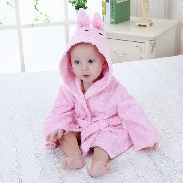 Vielseitiges Baby Kapuzenhandtuch aus weicher Baumwolle mit Tiermotiv, für Bad, Pool oder Strand.