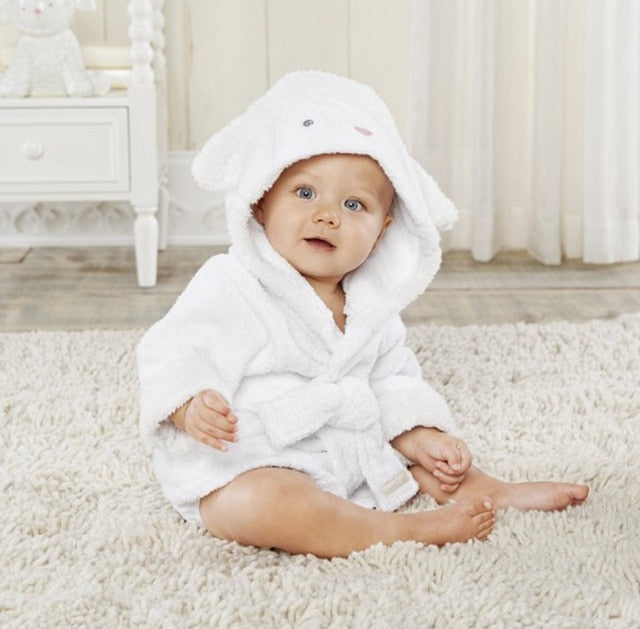 Entzückendes Baby Kapuzenhandtuch mit Entenmotiv aus weicher Baumwolle, zum Abtrocknen nach dem Bad.