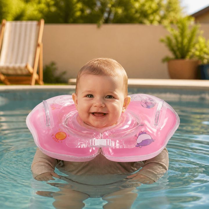 Sicherer Babyschwimmring mit Doppel-Luftkammer, aufblasbar, für Schwimmspaß & sichere Wasseraktivitäten.