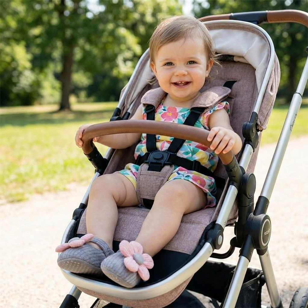 Blumenschuhe für Babys: Sommer Krabbelschuhe mit weicher Sohle u. Klettverschluss für aktive Babyfüße.