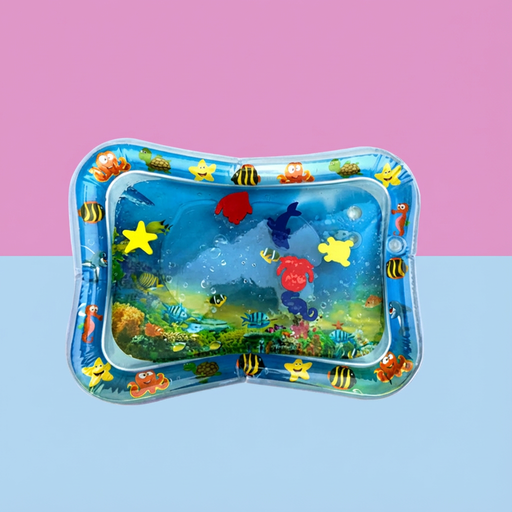 Langlebige Babyspielmatte: Wassermatte mit Tieren für Bauchlage, stimuliert Sinneswahrnehmung & Motorik.