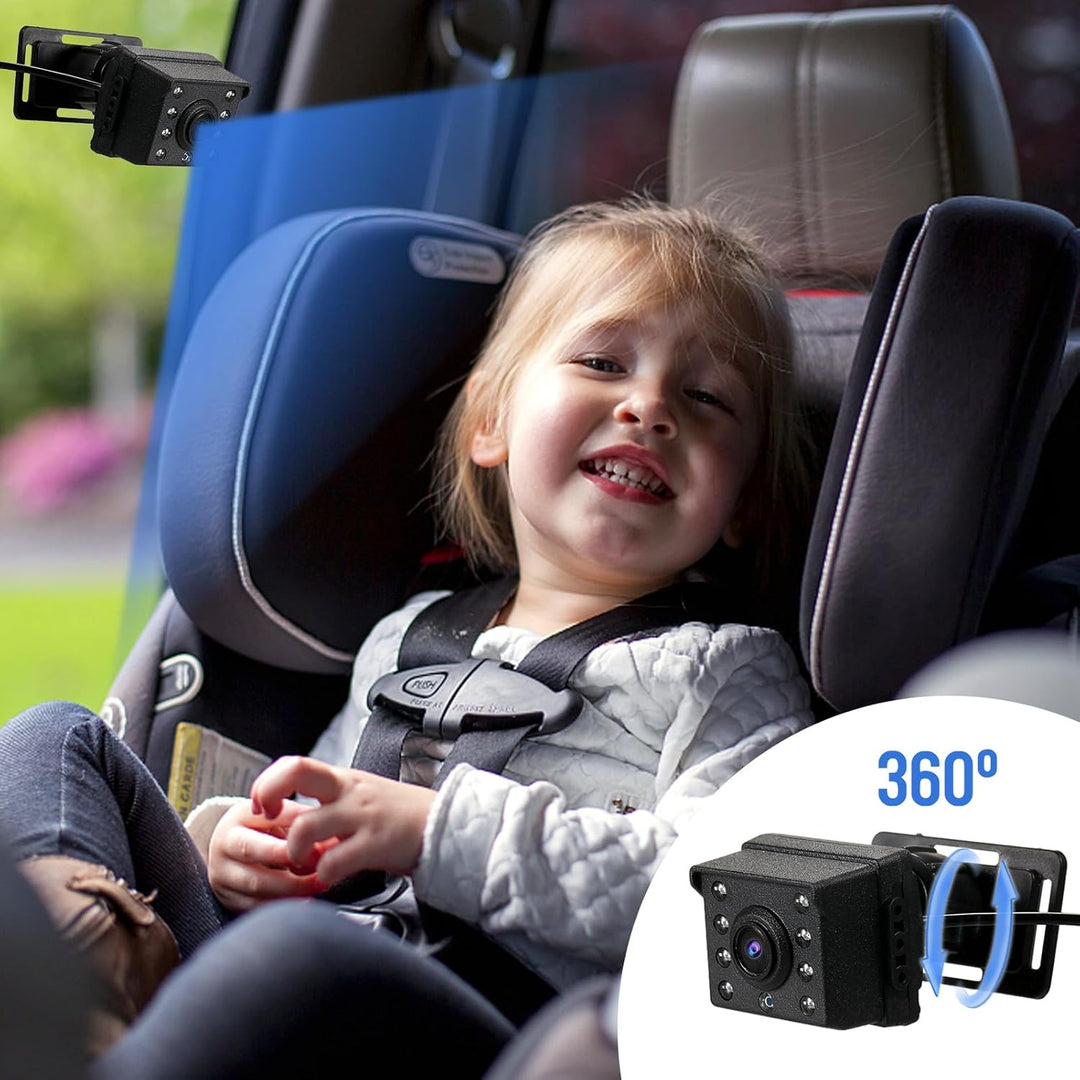 Kfz-Zubehör: Babyauto-Monitor mit 1080P Kamera, 4,3" Display, Nachtsicht und Weitwinkel für Eltern.