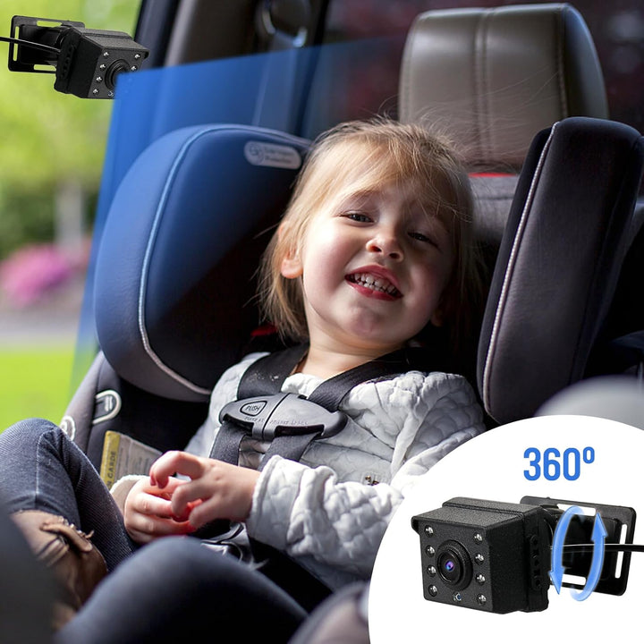 Kfz-Zubehör: Babyauto-Monitor mit 1080P Kamera, 4,3" Display, Nachtsicht und Weitwinkel für Eltern.