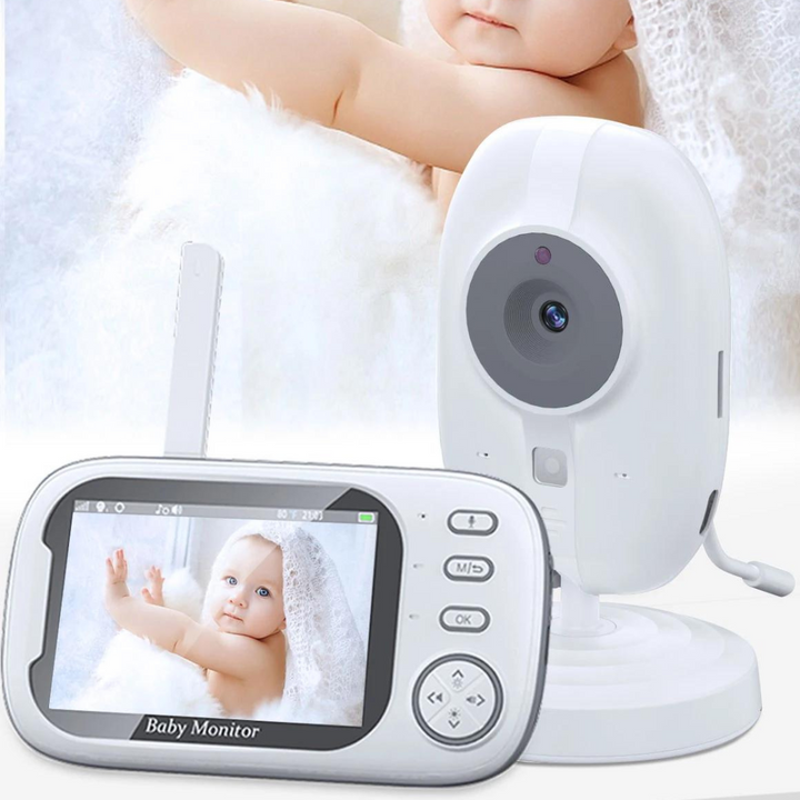 Babyphone mit Nachtsicht, 2-Wege-Audio & Temperatursensor für sichere Babyüberwachung im Kinderzimmer.