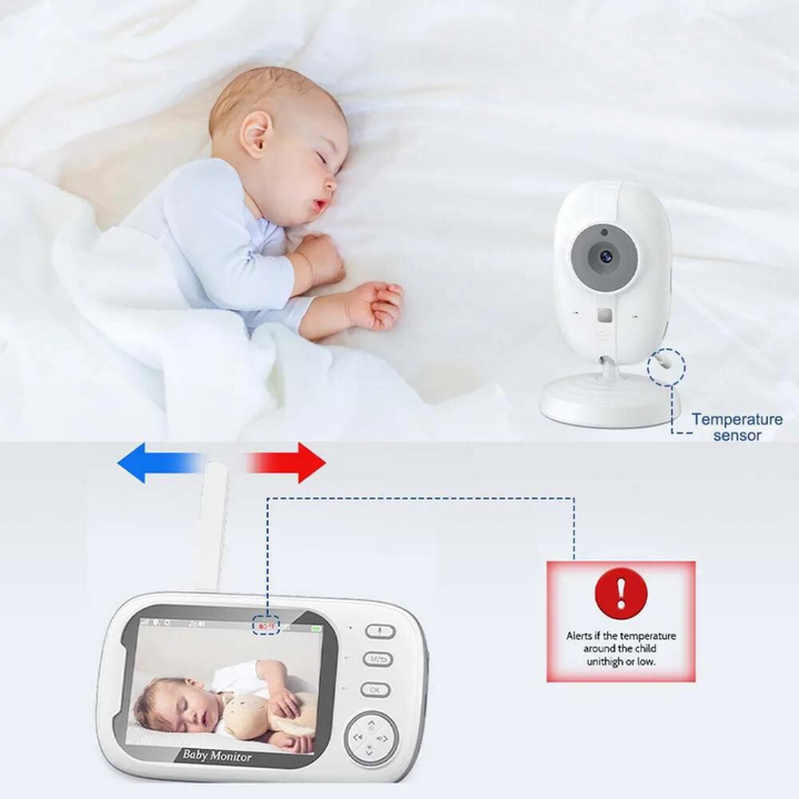 Modernes Babyphone perfekt integriert im Kinderzimmer. Kabellose Installation für einfache Babyausstattung.