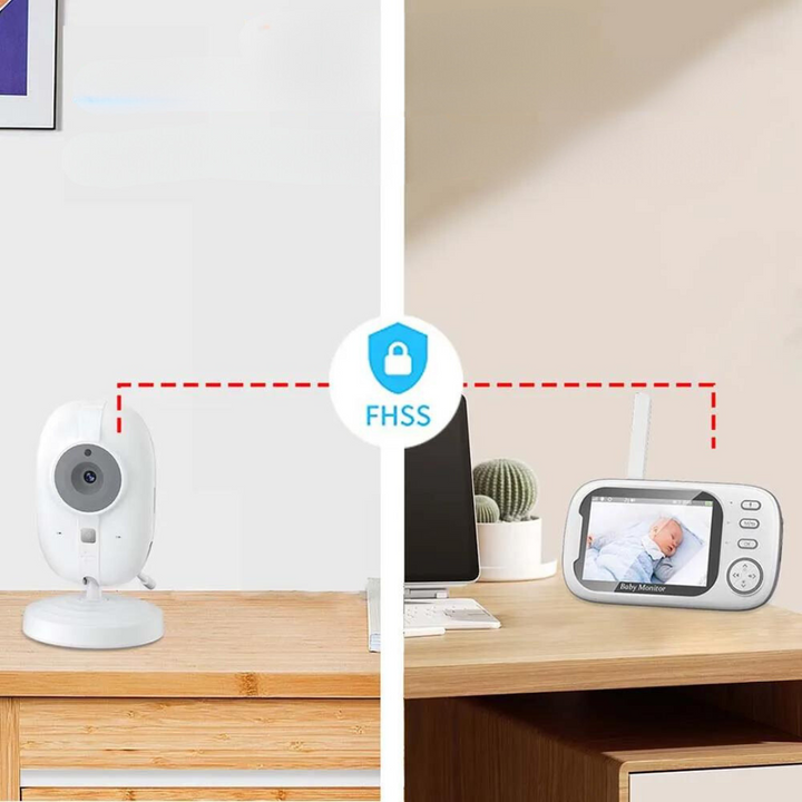 Klares Display Babyphone mit Nachtsicht. Sehen und hören Sie Ihr Baby jederzeit. Sichere Babyüberwachung.