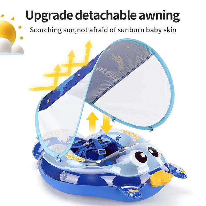 Fröhlicher Babyschwimmring für unvergesslichen Wasserspaß. Sichere Schwimmhilfe für Babys (6-36 Monate).