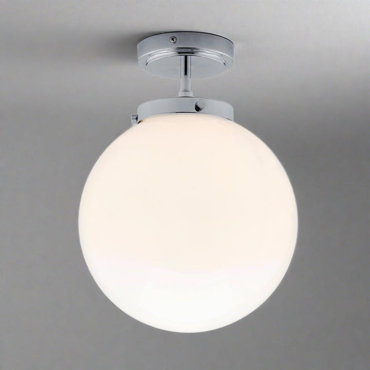 Badezimmer Kugel-Deckenleuchte LumiSphere, modern & wasserdicht, mit integrierter LED Beleuchtung.