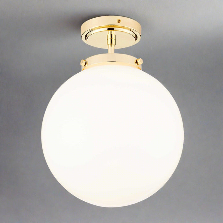 Zeitlose Kugel-Deckenleuchte LumiSphere in mattem Schwarz, moderne LED-Beleuchtung für jedes Bad.
