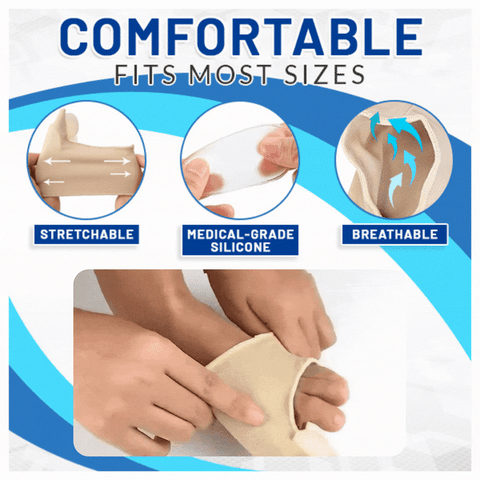 Bequeme, unsichtbare Ballenzeh-Hülse für tägliche Fußpflege und Komfort bei Hallux Valgus.