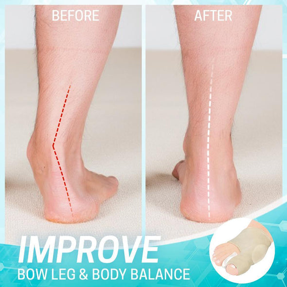 Weiche Ballenzeh-Korrekturhülse mit integriertem Zehenspreizer für Hallux Valgus & Fußgesundheit.