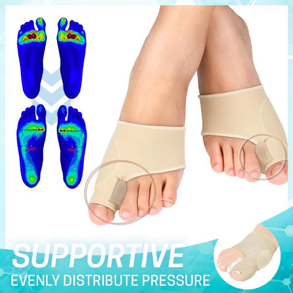 Unsichtbare Ballenzeh-Korrekturhülse, ideal für Schuhe, bietet Komfort & Korrektur bei Hallux Valgus.