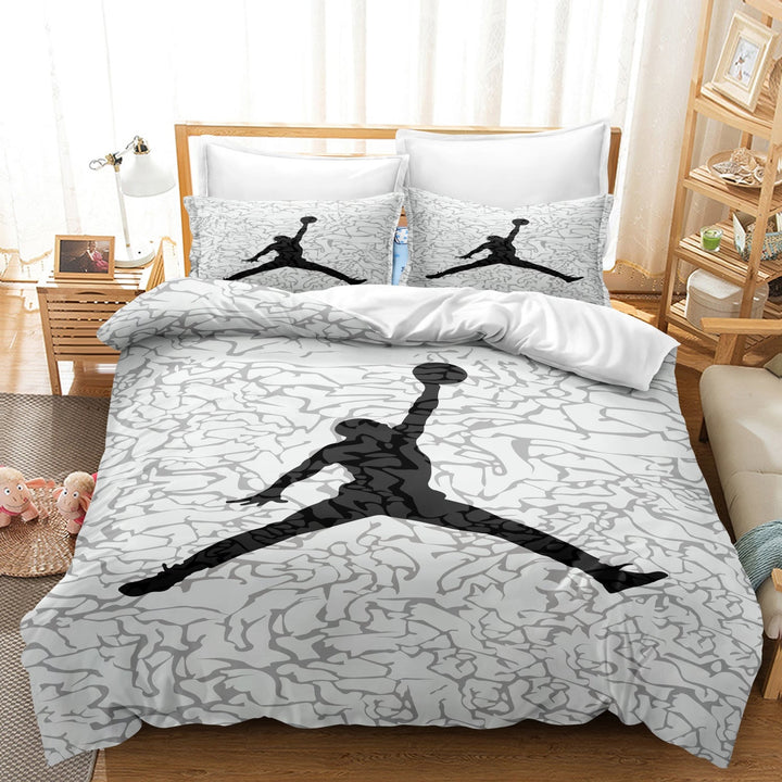 Basketball Bettwäsche Set für Fans, weich & pflegeleicht. Dynamisches Sport-Design für gemütlichen Schlafkomfort im Schlafzimmer.