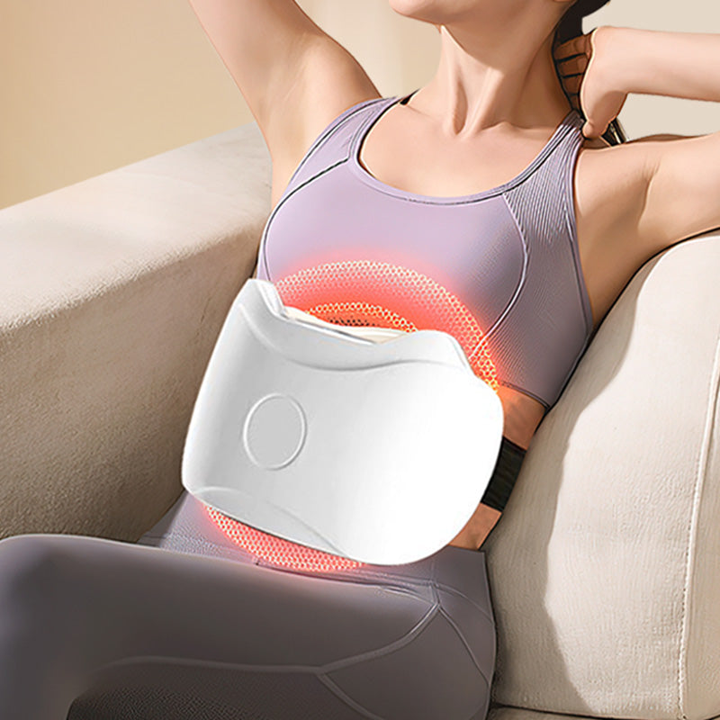Bauchmassagegerät mit Wärme & Vibration für Entspannung & Schmerzlinderung bei Damen & Herren.