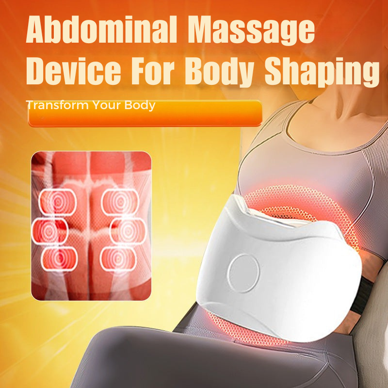 Kabelloses Bauchmassagegerät mit Heizfunktion & Vibration für Verdauung & Wohlbefinden.