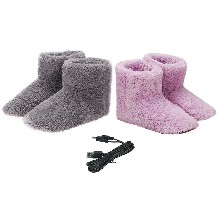 Beheizbare Hausschuhe für Damen & Herren, ideal gegen kalte Füße im Winter. USB-Fußwärmer für wohlige Wärme.