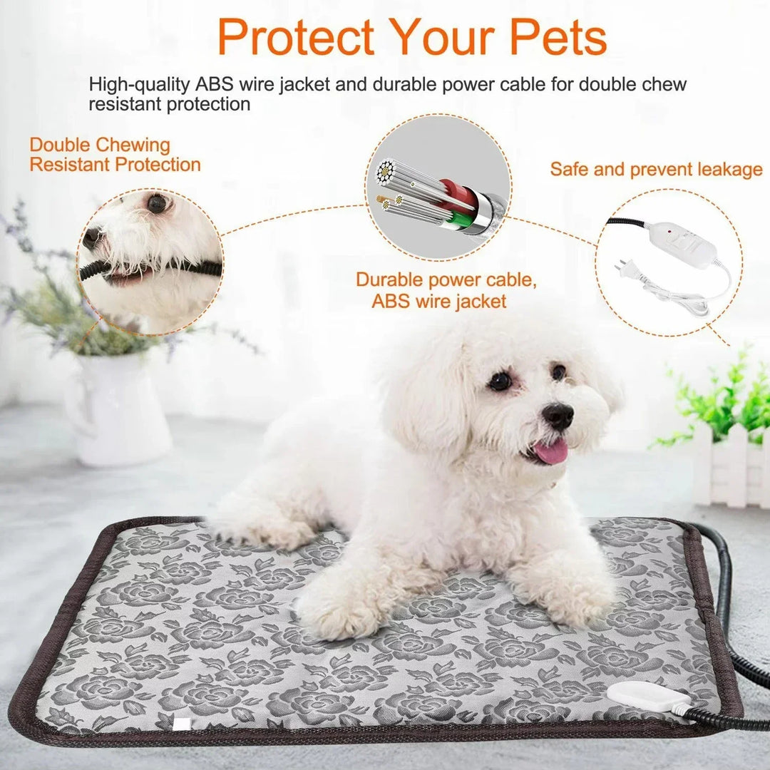 Gemütliche, beheizbare Hundematte mit Temperaturregelung für Herbst & Winter. Ideal für Hunde & Katzen.