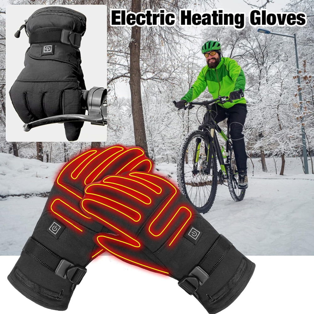 Wiederaufladbare beheizbare Motorrad- & Outdoor-Handschuhe, wasserdicht, winddicht, Touchscreen-fähig.