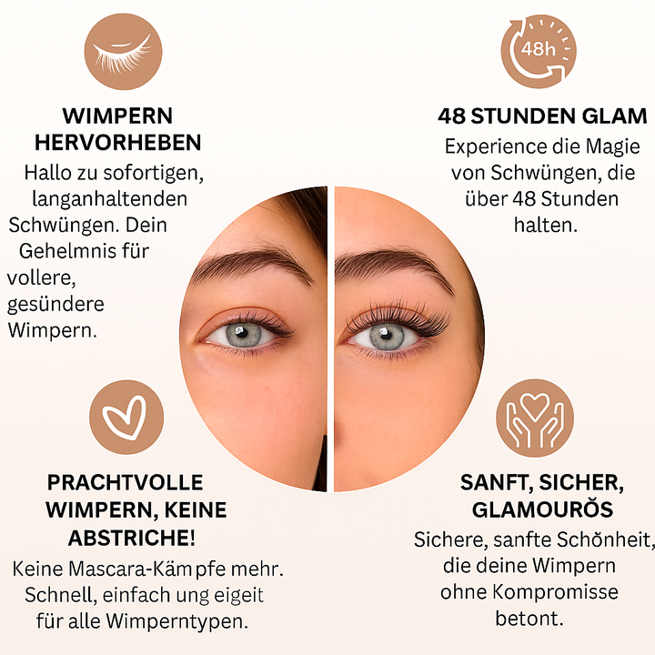USB-aufladbarer Wimpernformer, beheizt für schnellen & natürlichen Wimpernschwung. Praktisches Beautytool.