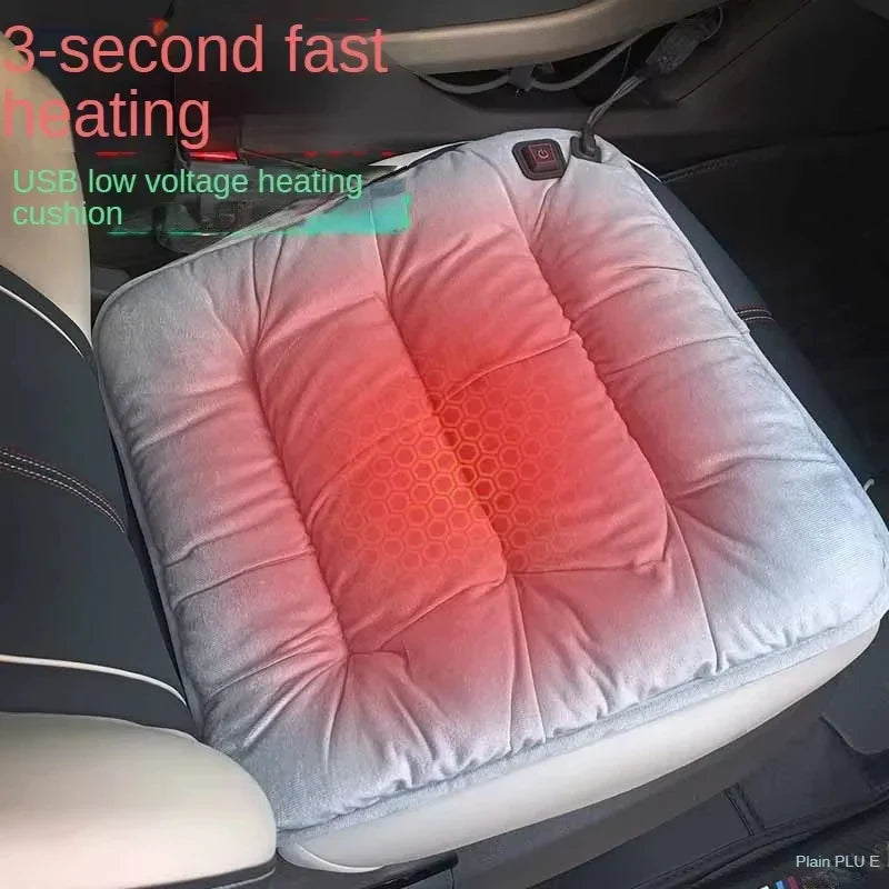 Ergonomisches Graphen-Autositzkissen, USB-beheizt für angenehme Wärme; verstellbar für optimalen Komfort auf Reisen.