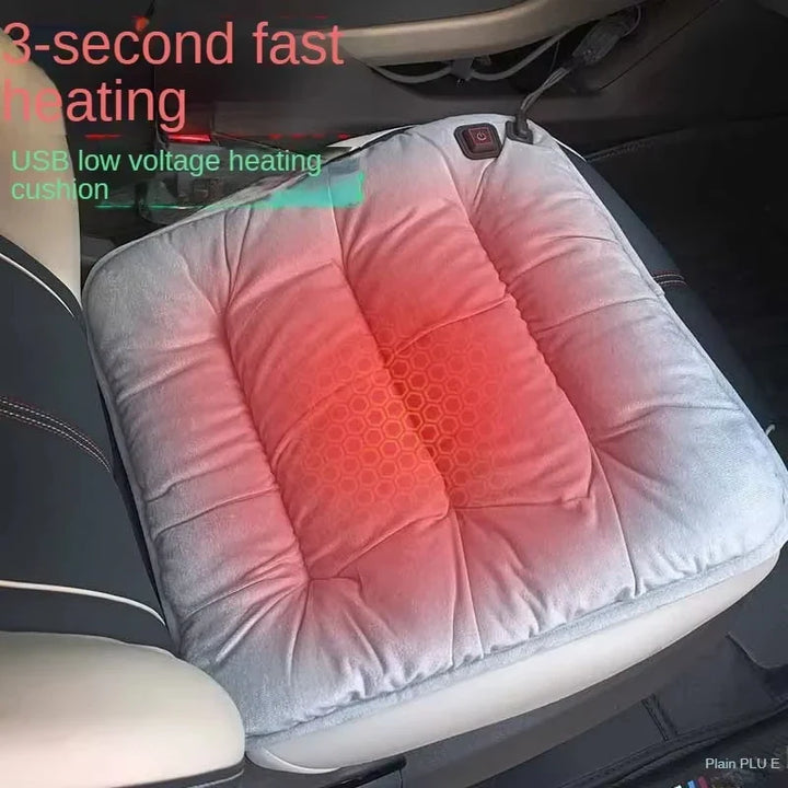 Ergonomisches Graphen-Autositzkissen, USB-beheizt für angenehme Wärme; verstellbar für optimalen Komfort auf Reisen.