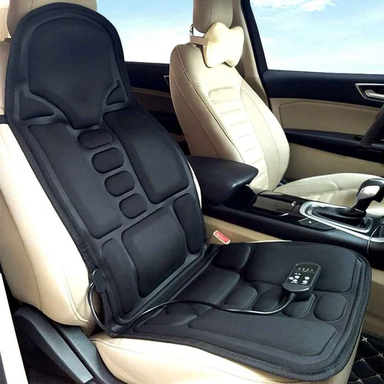 Ergonomische beheizte Sitzauflage für Auto & Büro, bietet Vibrationsmassage & Wärmetherapie gegen Rückenschmerzen.