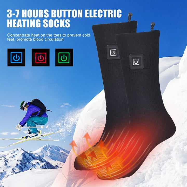 USB beheizte Socken für Damen, bieten zuverlässigen Kälteschutz beim Skifahren, Rodeln & Wintersport.