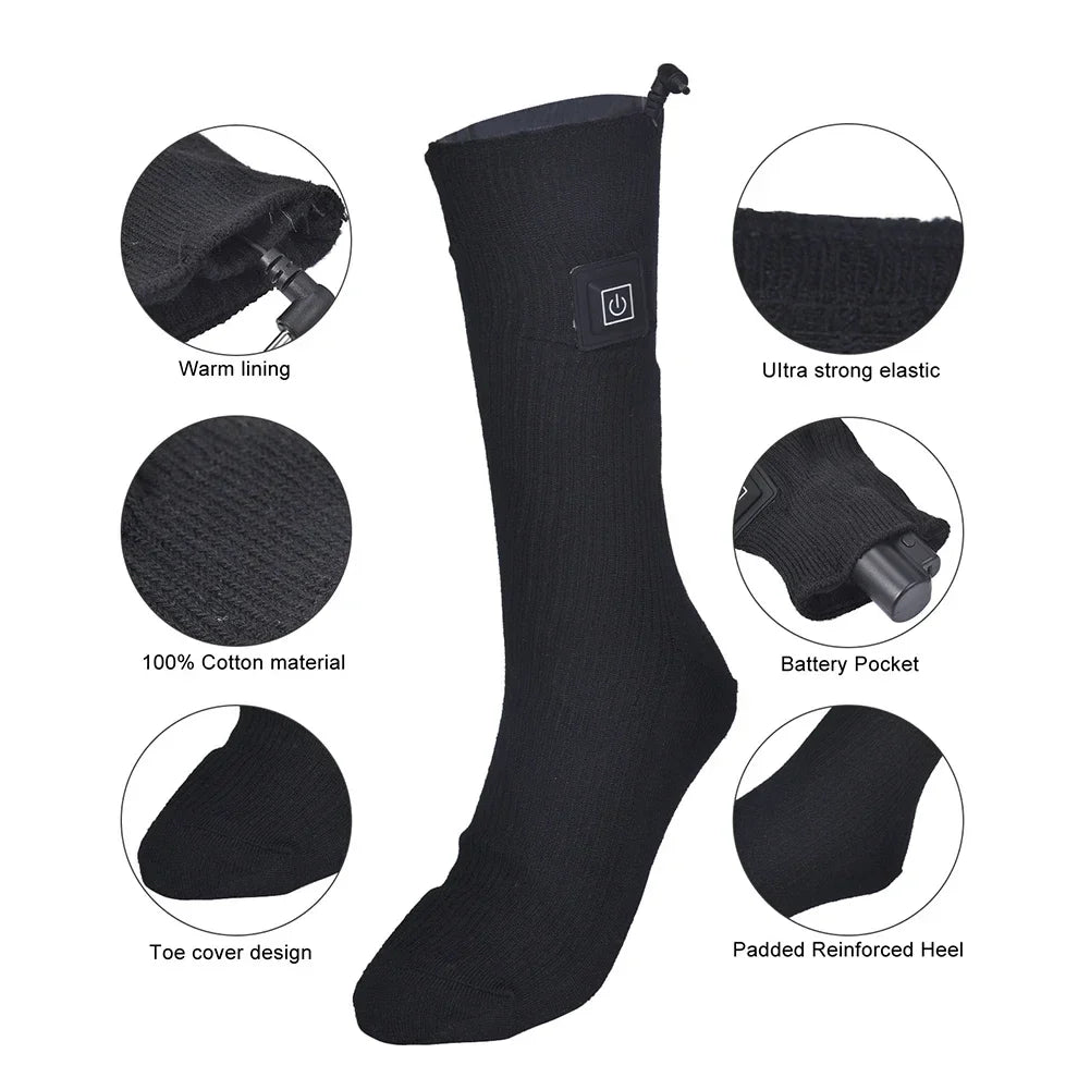 Nie wieder kalte Füße! Beheizte USB-Socken für Damen & Herren mit 3 Heizstufen für maximalen Komfort.