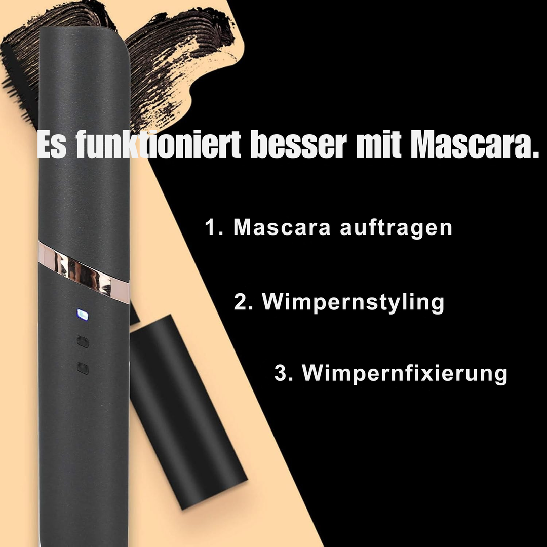 Einfach anzuwendende beheizte Wimpernzange für schnellen, natürlichen Wimpernschwung ohne Klemmen.