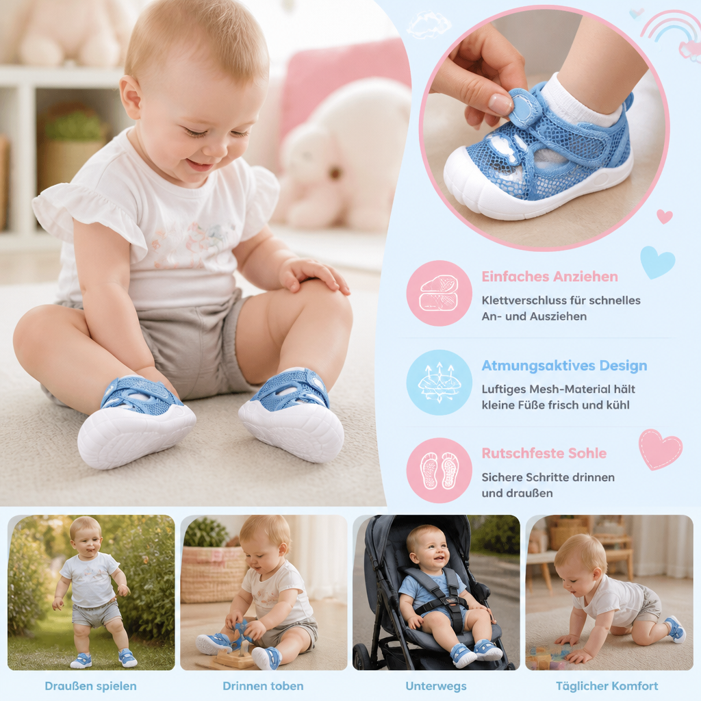 Rutschfeste Kindersandalen für den Sommer, bieten Halt & Komfort beim Laufen und Spielen im Outdoor-Bereich.