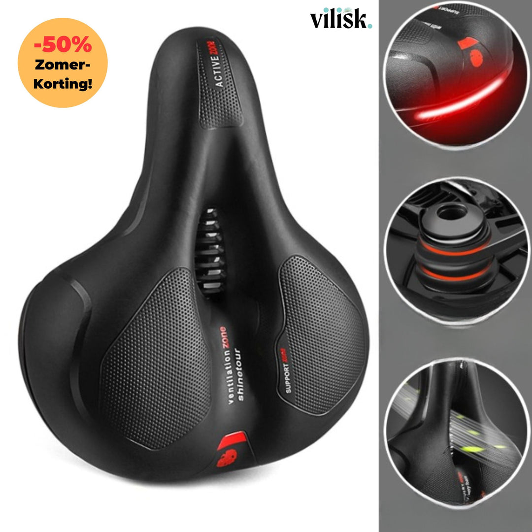 Bequemer Fahrradsattel für Damen & Herren; rückenfreundlich, schmerzfrei, mit Komfort-Polsterung.
