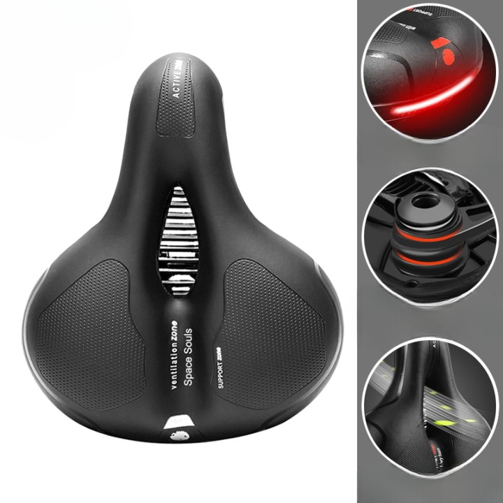 Komfortabler Fahrradsattel für Damen & Herren; rückenfreundlich, ergonomisch & belüftet; ideal für Radtouren.