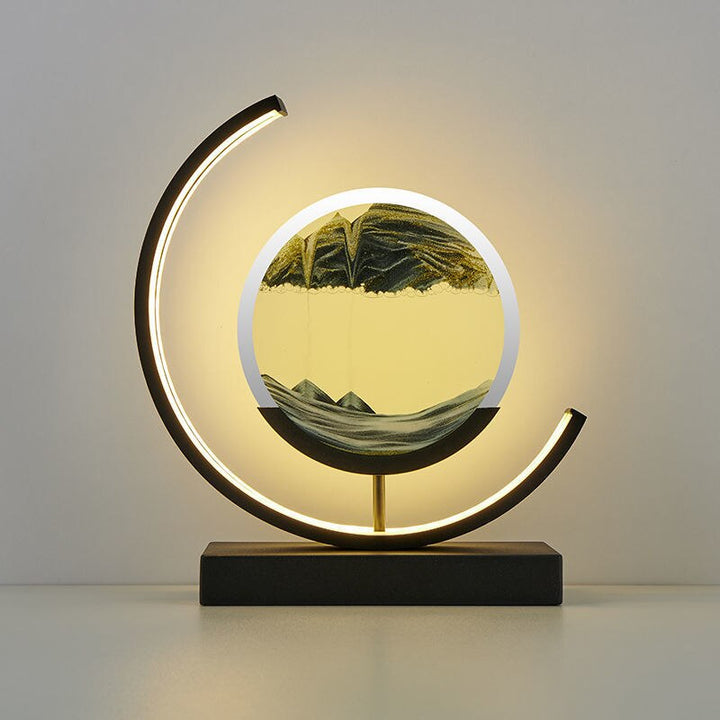 Hochwertige 3D Sandkunst LED-Lampe, stilvolle Tischlampe für entspannendes Stimmungslicht im Schlafzimmer.