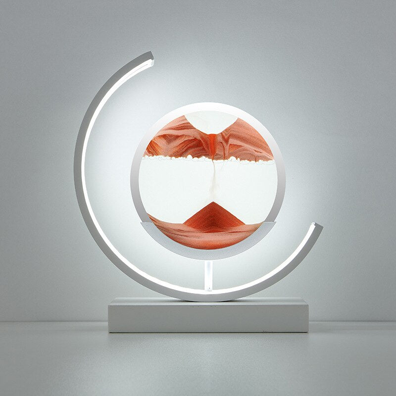 Perfekte Geschenkidee: Einzigartige 3D Sandkunst LED-Tischlampe für entspanntes Wohnen.