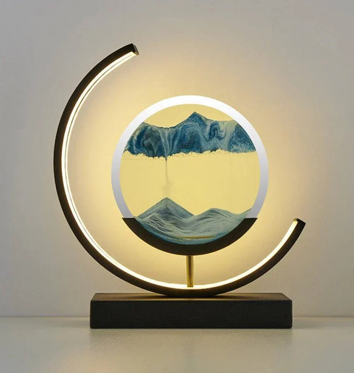 Elegante Sandlandschaft Lampe als stilvolle Dekoration und Kunstobjekt für moderne Einrichtungsideen.