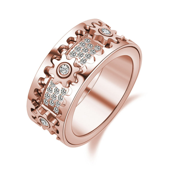 Beruhigender Anti-Stress Drehring für Damen und Herren. Ideal als Fidget Ring zur Entspannung.